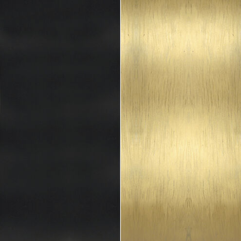 Atlas 2 Light 13.5 inch Matte Black and Textured Gold Outdoor Semi Flush